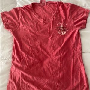 cute tybee island short sleeve v neck t shirt